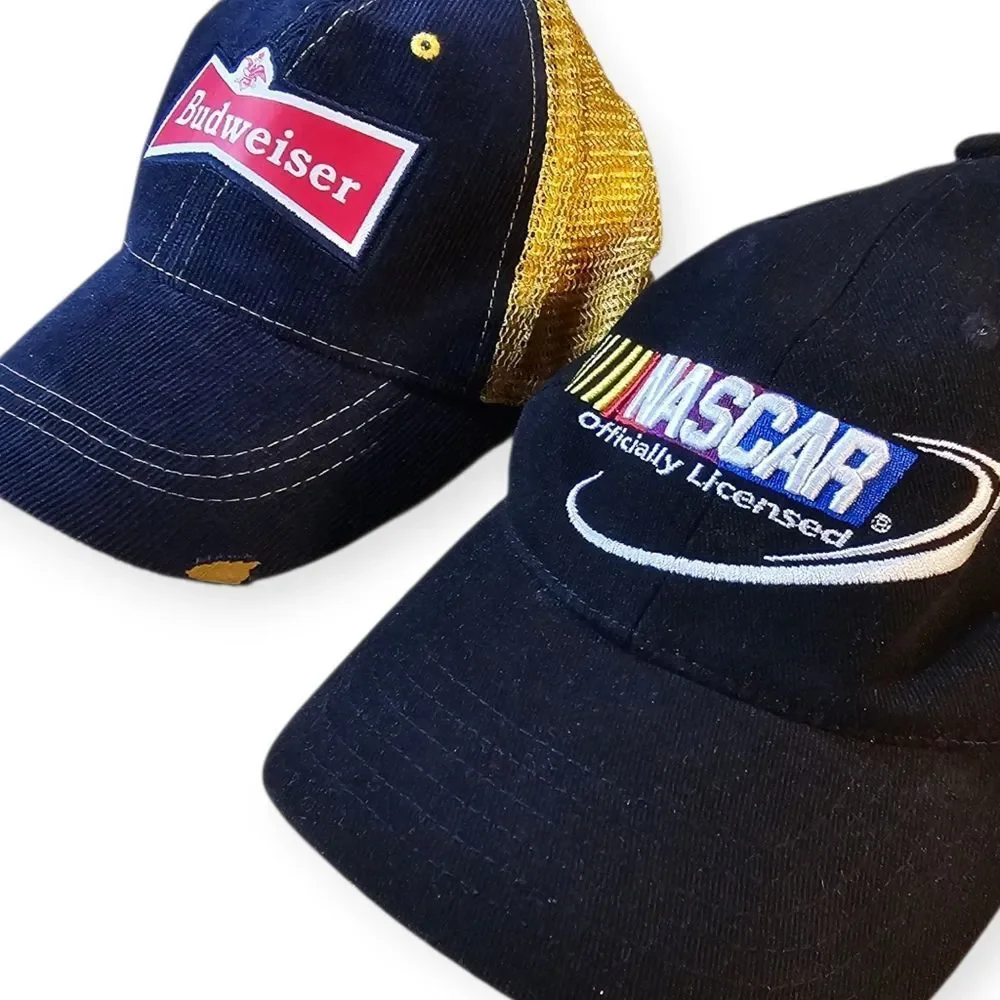 Vintage Baseball Cap Hat Lot – Ford, Budweiser, Michelin, NY, NASCAR (6 Total) - Picture 4 of 9
